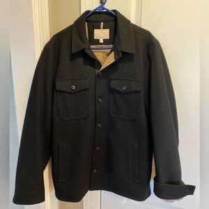 Men’s Banana Republic Heritage Collection jacket. Black w/tan lining, size large